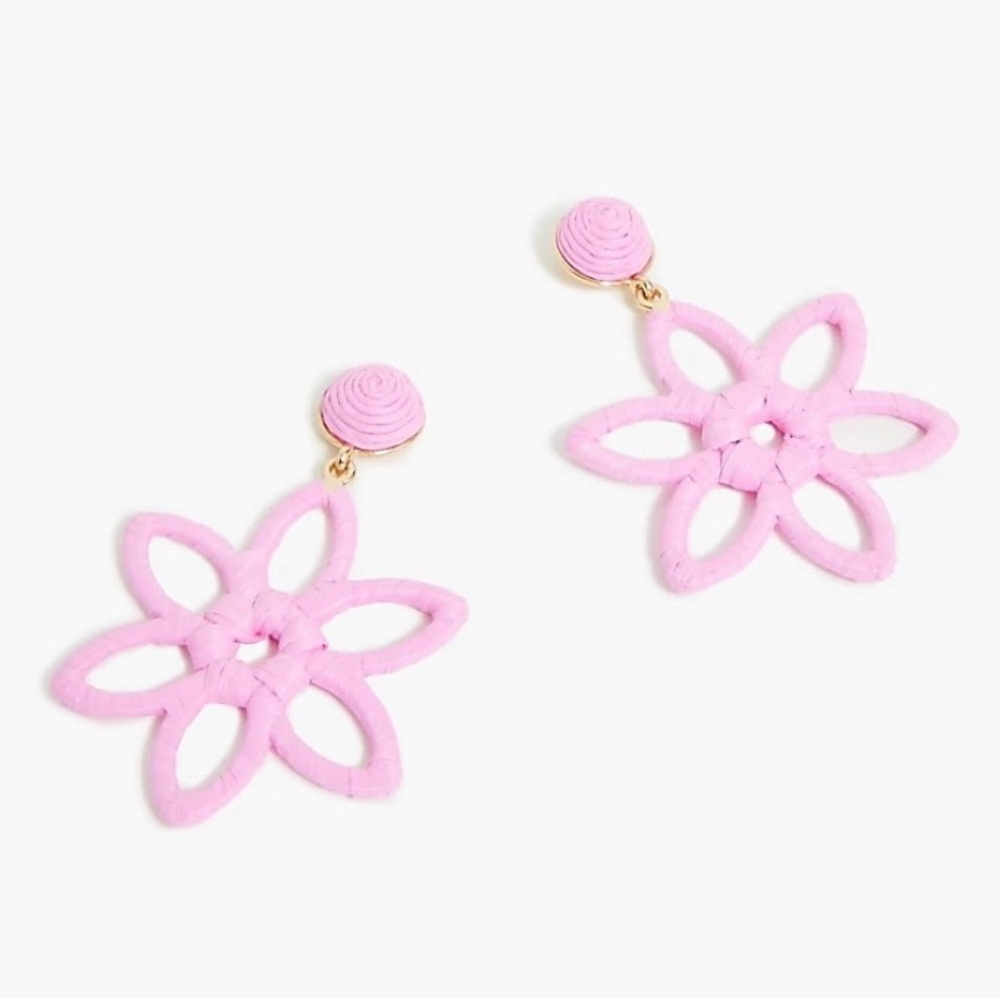 NWT J. Crew Wrapped Flower Earrings, Floral Soft Girl Boho Hippie J.Crew Factory